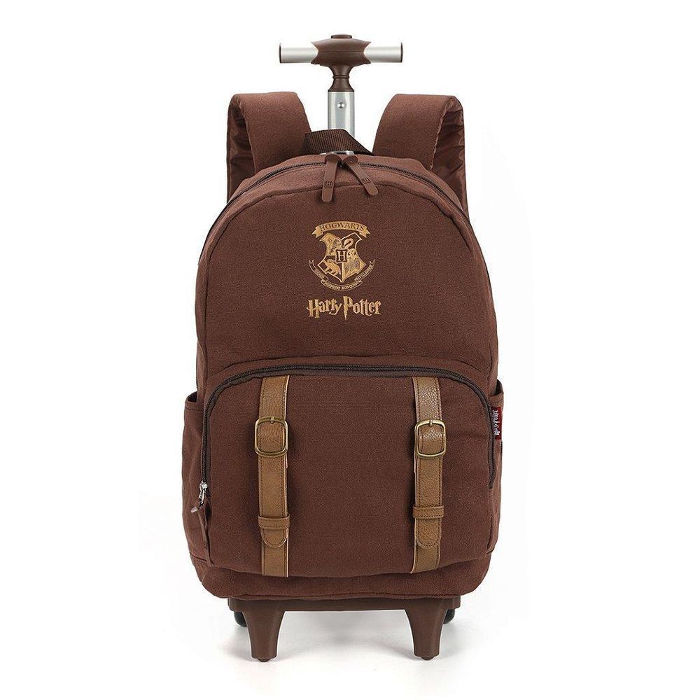 Encontraproduto.com.br - Mochila de Rodinhas Com Alça Luxcel Happy Potter Marrom