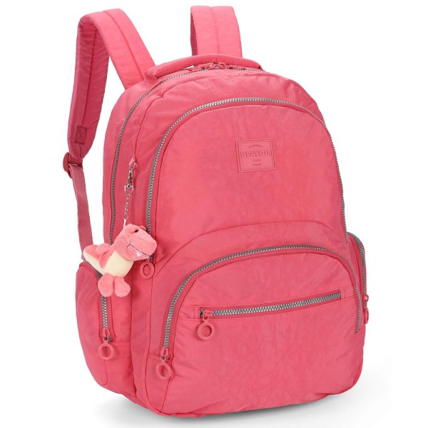 Encontraproduto.com.br - Mochila de Costas 18 Pol Luxcel Up4You Crinkle Salmão