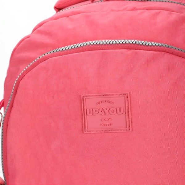 Encontraproduto.com.br - Mochila de Costas 18 Pol Luxcel Up4You Crinkle Salmão