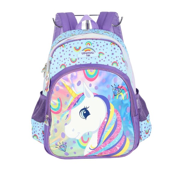 Mochila de Costas Luxcel Up4You Unicórnio Colorido Violeta
