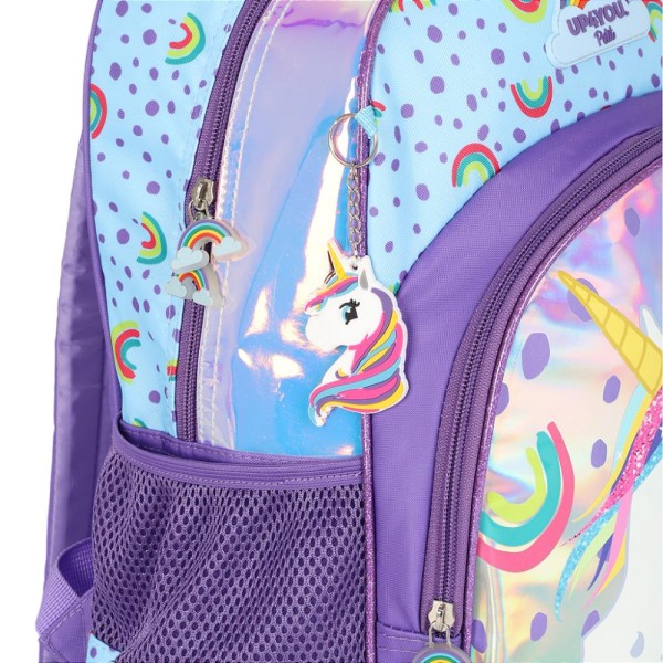Encontraproduto.com.br - Mochila de Costas Luxcel Up4You Unicórnio Colorido Violeta