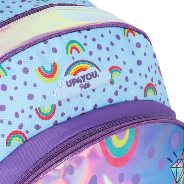 Encontraproduto.com.br - Mochila de Costas Luxcel Up4You Unicórnio Colorido Violeta