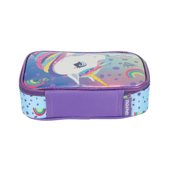 Encontraproduto.com.br - Estojo Box 100 Pens Luxcel Up4You Unicórnio Violeta