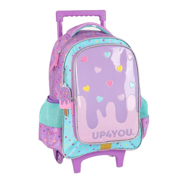 Encontraproduto.com.br - Mochila de Rodinhas Sem alça Luxcel Up4You Sorvete Violeta