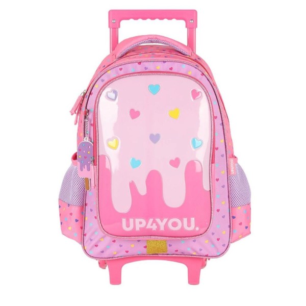 Mochila de Rodinhas Sem alça Luxcel Up4You Sorvete Pink