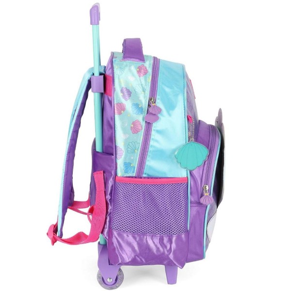Encontraproduto.com.br - Mochila de Rodinhas Com Alça Luxcel Up4You Concha Violeta