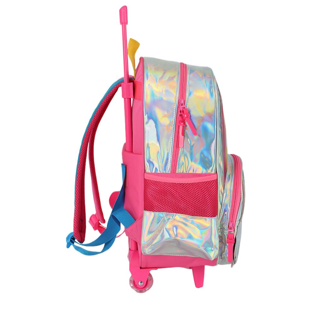 Encontraproduto.com.br - Mochila de Rodinhas Com Alça Luxcel UP4You ArcoIris Prata