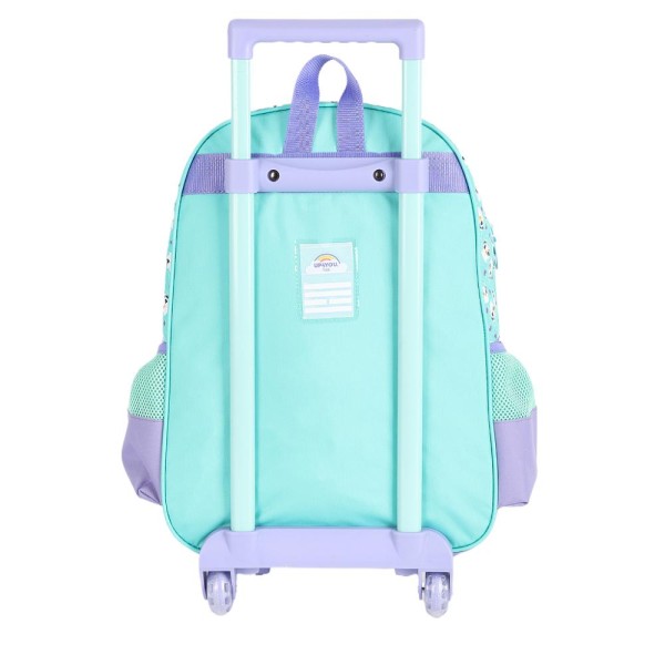 Encontraproduto.com.br - Mochila de Rodinhas Sem Alça Luxcel Up4You Coruja Verde