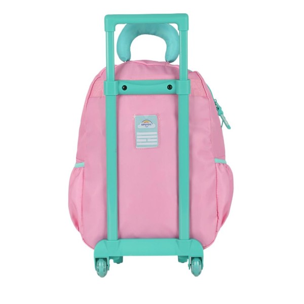 Encontraproduto.com.br - Mochila de Rodinhas Sem Alça Luxcel Up4You Pompom Rosa