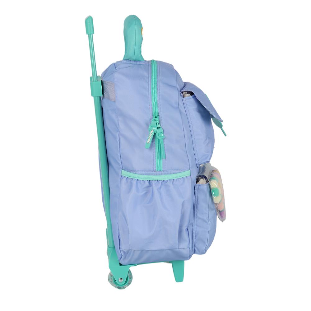 Encontraproduto.com.br - Mochila de Rodinhas Sem Alça Luxcel Up4You Pompom Lilás