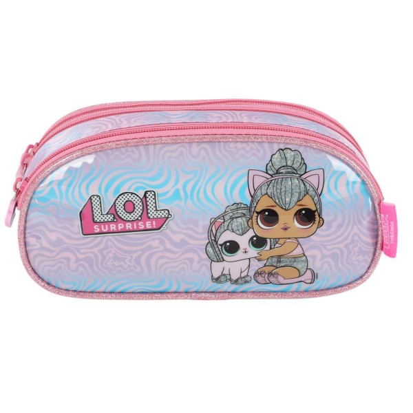 Encontraproduto.com.br - Estojo Escolar Luxcel LOL Surprise Violeta