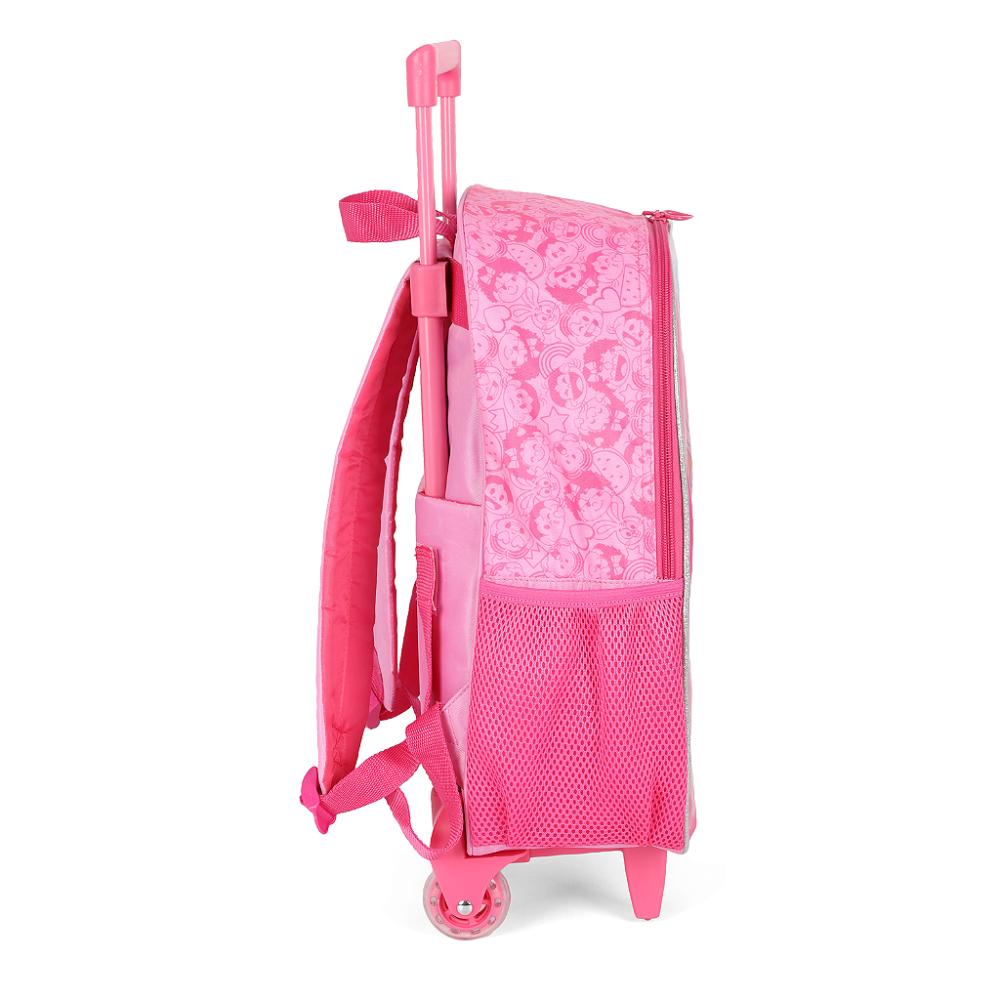 Encontraproduto.com.br - Kit Mochila Rodinhas e Lancheira Luxcel Turma da Mônica Rosa