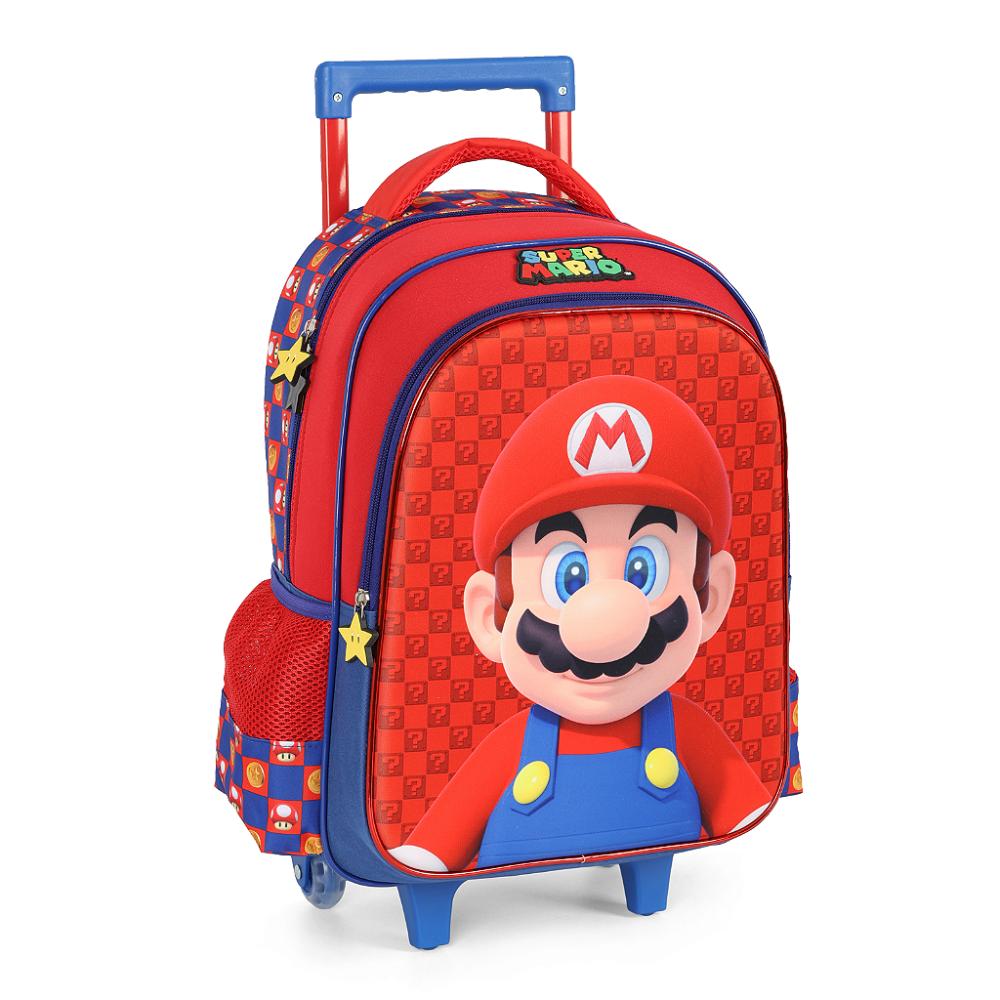Mochila de Rodinha Luxcel Mário Bross Azul IC41402MO
