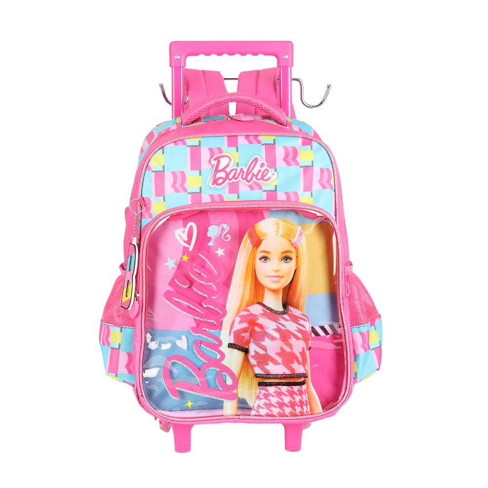 Mochila de Rodinhas Com Alça Luxcel Barbie Pink