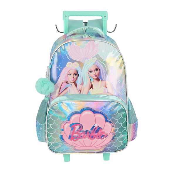 Encontraproduto.com.br - Mochila de Rodinhas Com Alça Luxcel Barbie Verde