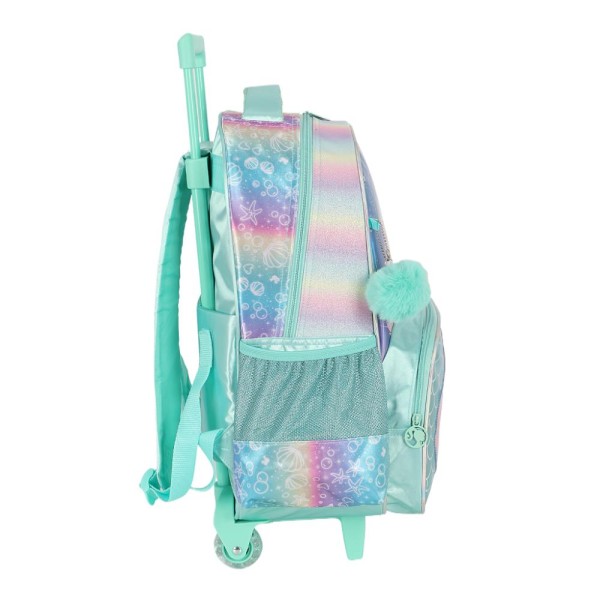 Encontraproduto.com.br - Mochila de Rodinhas Com Alça Luxcel Barbie Verde