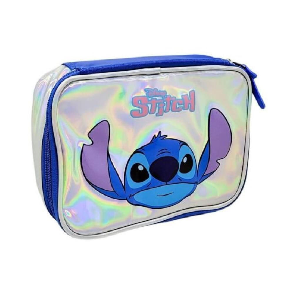Encontraproduto.com.br - Estojo Escolar Stitch Luxcel Prata EI41684SC