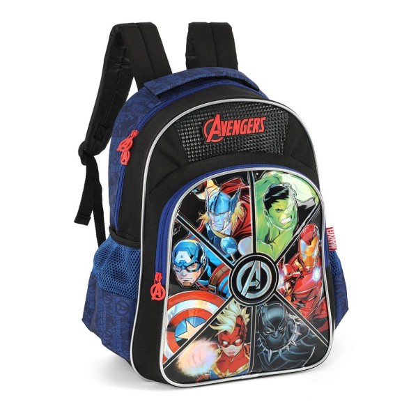 Encontraproduto.com.br - Mochila de Costas Luxcel Avengers Azul