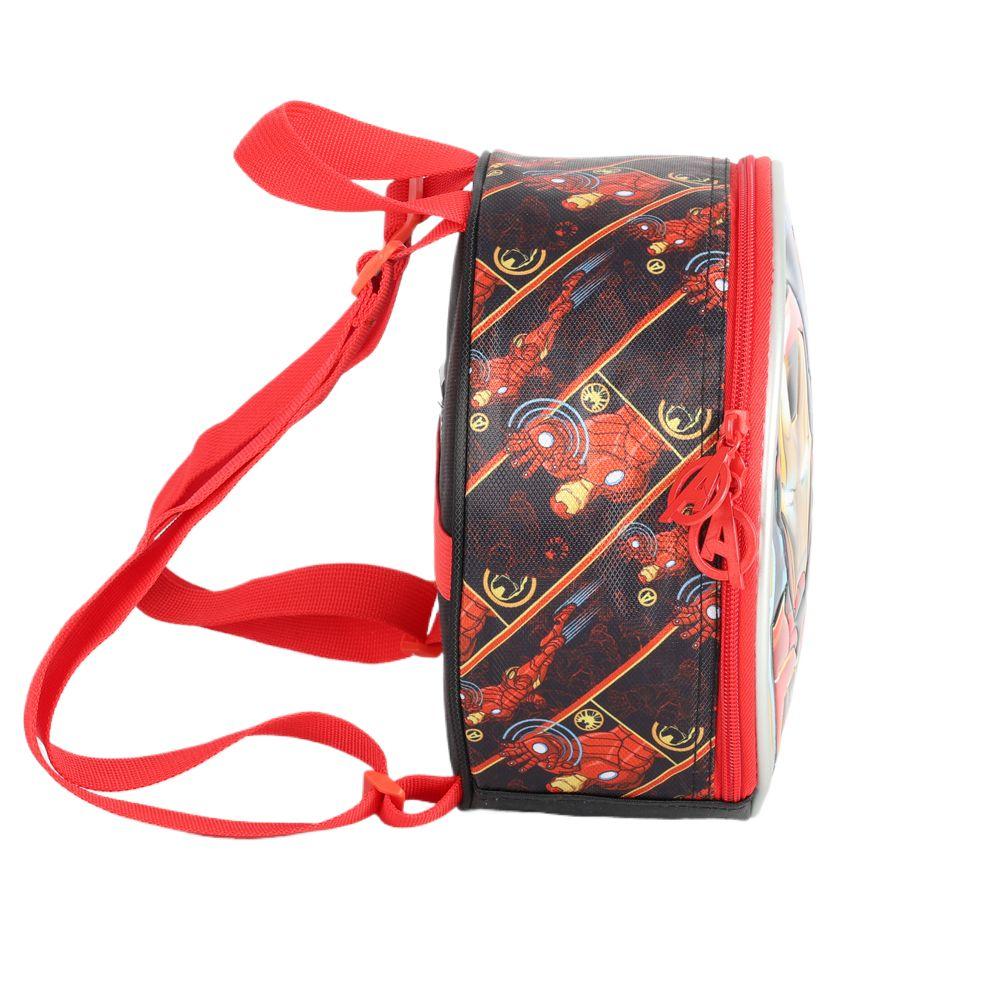 Encontraproduto.com.br - Lancheira Escolar Luxcel Avengers Redonda Vermelho