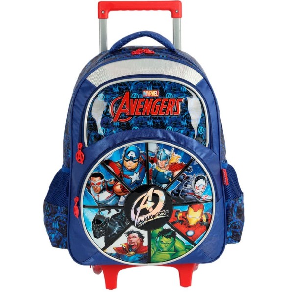 Encontraproduto.com.br - Mochila de Rodinhas Luxcel Avengers Azul IC41652AG