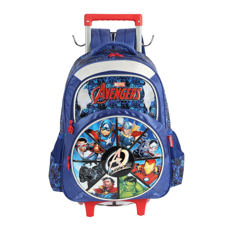 Mochila de Rodinhas Com Alça Luxcel Avengers Azul