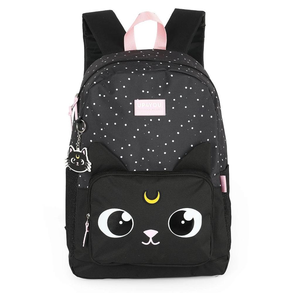 Mochila de Costas Luxcel Up4You Gatinho Preto