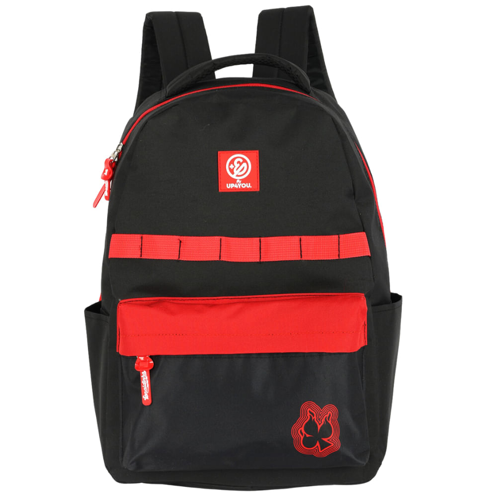 Encontraproduto.com.br - Mochila Com Alça Enaldinho Preto E Vermelho