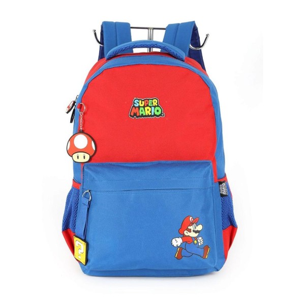 Encontraproduto.com.br - Mochila de Costas Luxcel Super Mário Azul e Vermelho
