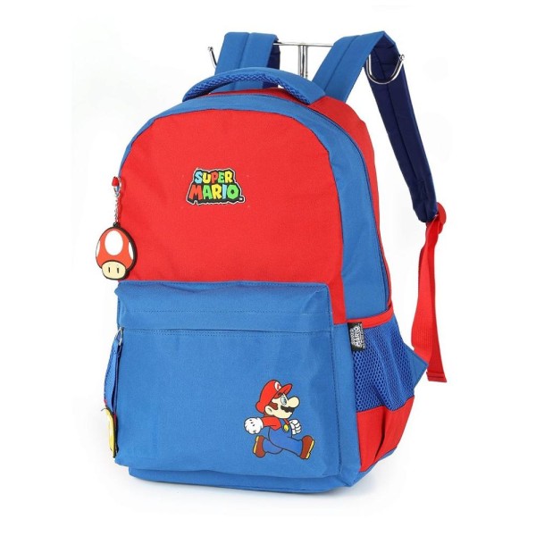 Encontraproduto.com.br - Mochila de Costas Luxcel Super Mário Azul e Vermelho