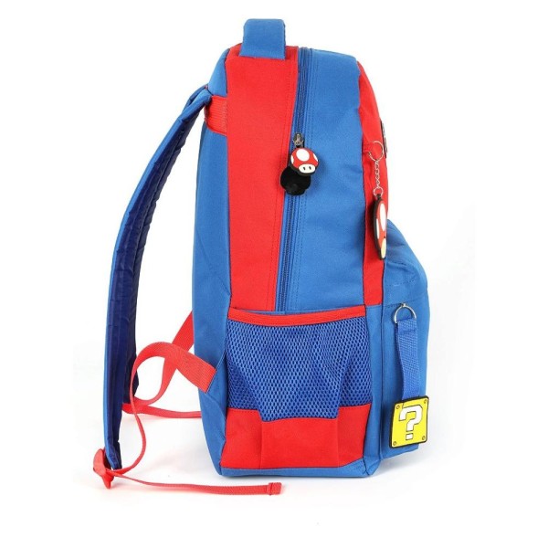 Encontraproduto.com.br - Mochila de Costas Luxcel Super Mário Azul e Vermelho