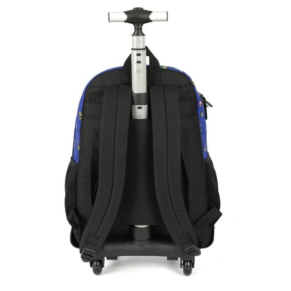 Encontraproduto.com.br - Mochila de Rodinhas Com Alça Luxcel Super Mario Azul