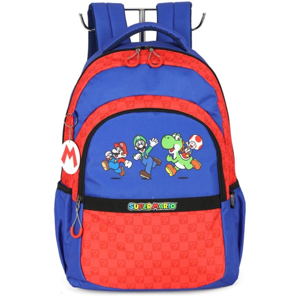 Encontraproduto.com.br - Mochila Infantil para Notebook Luxcel Mario Bross Azul MJ47574MO