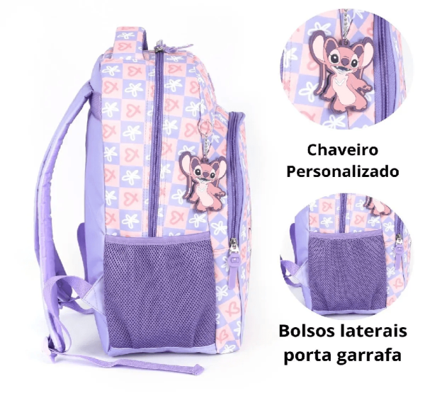 Encontraproduto.com.br - MOCHILA INFANTIL STITCH LILAS MS47740SC-LI MAXLOG