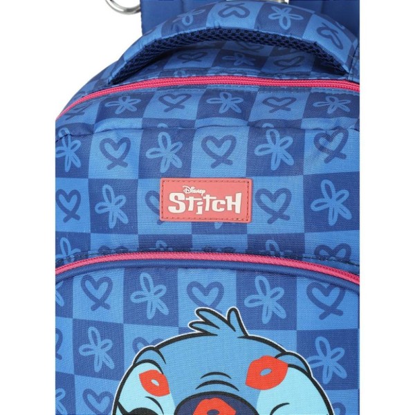 Encontraproduto.com.br - Mochila com Rodas Stitch Azul - Luxcel
