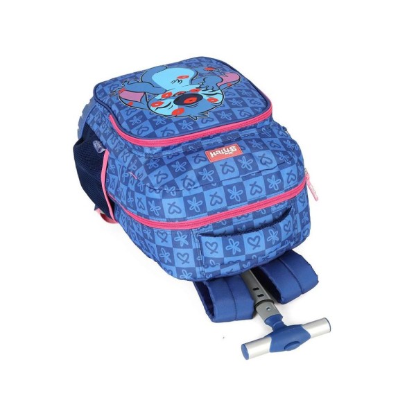 Encontraproduto.com.br - Mochila com Rodas Stitch Azul - Luxcel