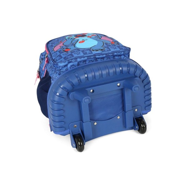 Encontraproduto.com.br - Mochila com Rodas Stitch Azul - Luxcel