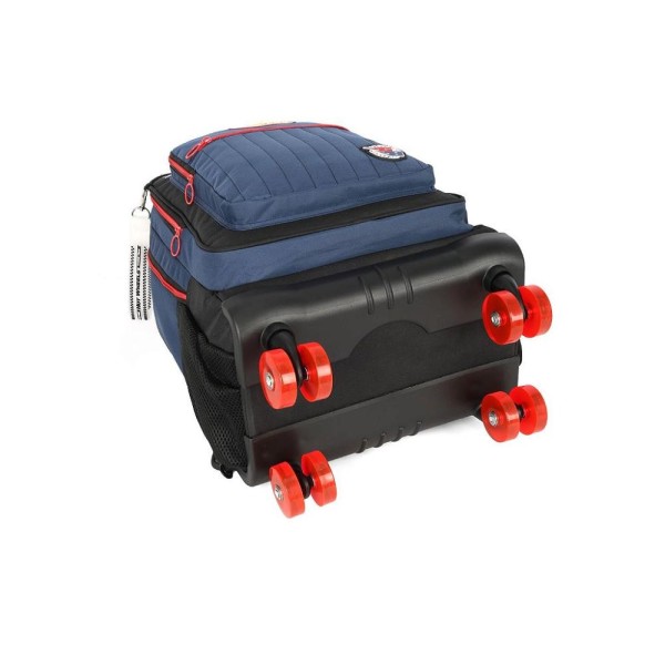 Encontraproduto.com.br - Mochila Rodinhas Com Alça Luxcel Hotwheels Azul