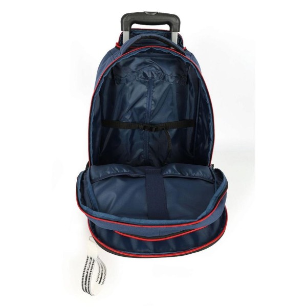 Encontraproduto.com.br - Mochila Rodinhas Com Alça Luxcel Hotwheels Azul