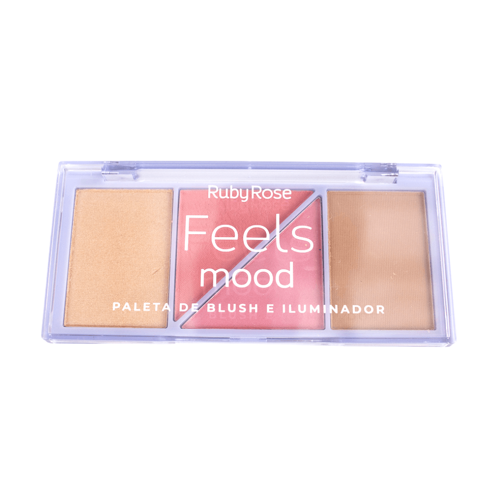Paleta de Blush e Iluminador Feels Mood Ruby Rose