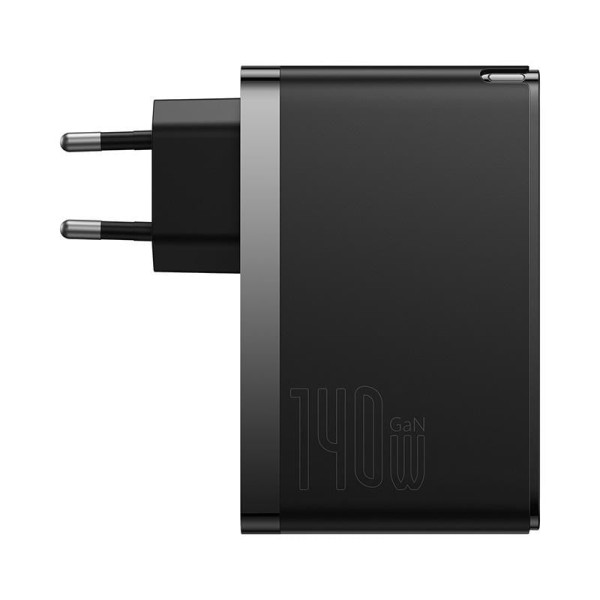 Carregador Rápido Baseus GaN5 Pro Dual Type C+USB 140W para iPhone Xiaomi Laptop Tablet