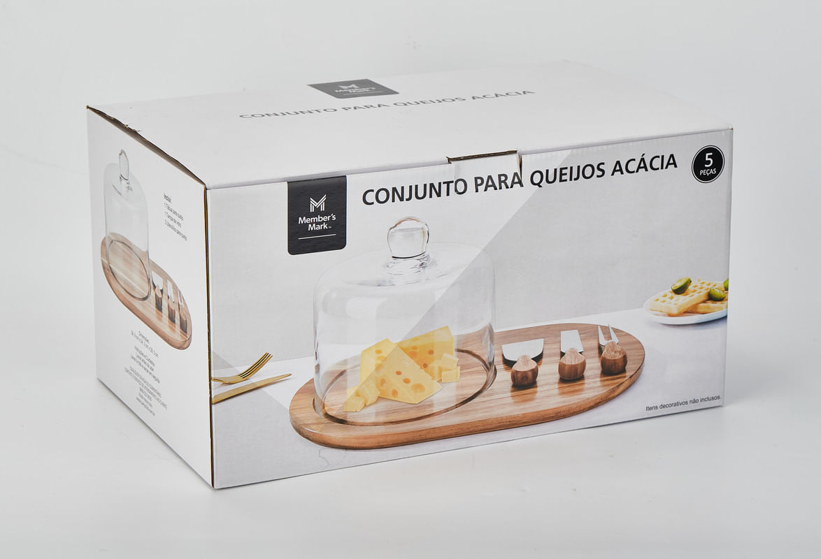 Encontraproduto.com.br - Conjunto para Queijo Acácia Pasahbace 5 Peças