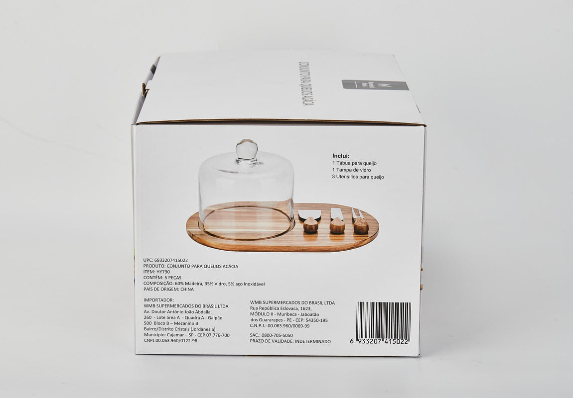 Encontraproduto.com.br - Conjunto para Queijo Acácia Pasahbace 5 Peças