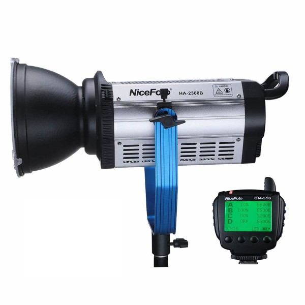 Refletor LED Luz Contínua NiceFoto HA-2300B COB 230W Vídeo Light 5500K com Controle Remoto (Bivolt)