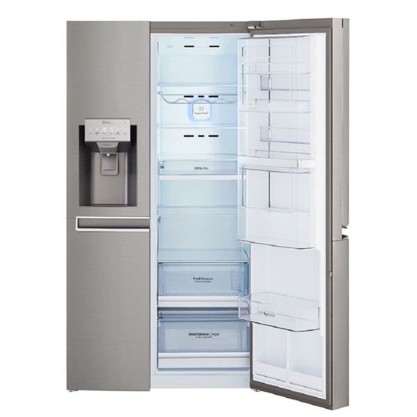Encontraproduto.com.br - Geladeira LG Smart Side By Side Door In Door 601L Aço Escovado 110V GS65SDN