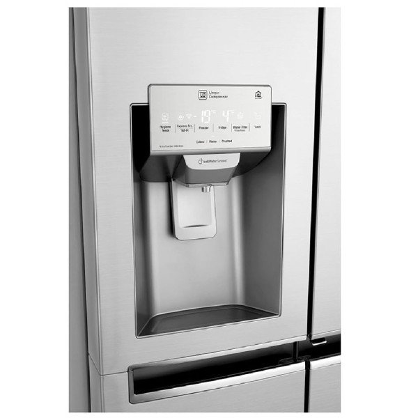 Encontraproduto.com.br - Geladeira LG Smart Side By Side Door In Door 601L Aço Escovado 110V GS65SDN