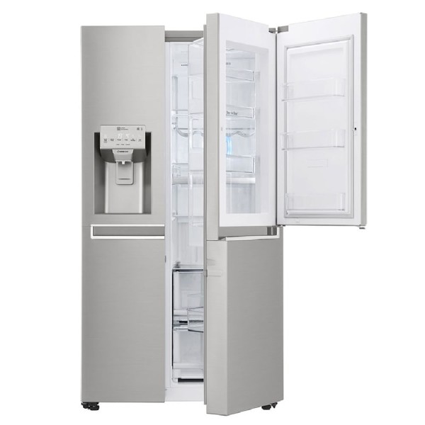 Encontraproduto.com.br - Geladeira LG Smart Side By Side Door In Door 601L Aço Escovado 110V GS65SDN