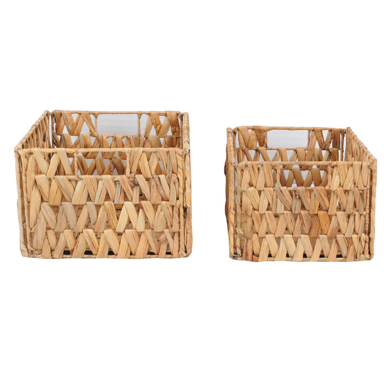 Encontraproduto.com.br - Conjunto de Cestos Decorativos Fibra Natural Members Mark