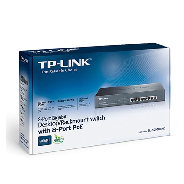 Encontraproduto.com.br - Switch 08 Portas Gigabit PoE+ TL-SG1008PE - TP-Link