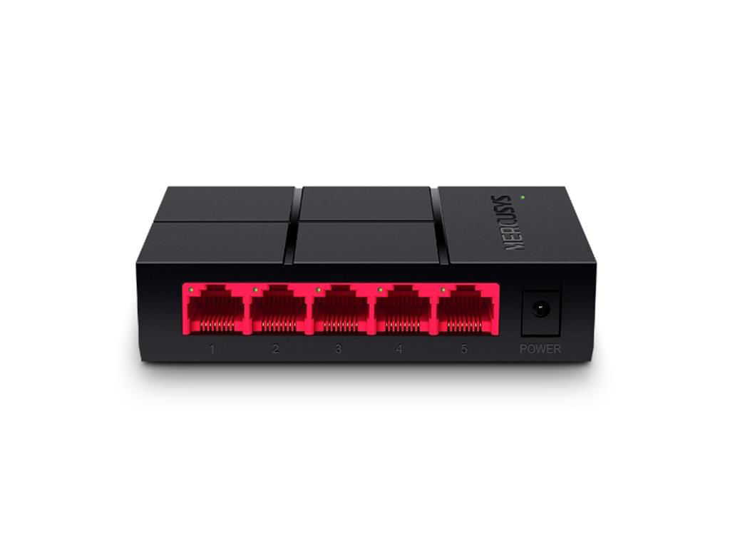 Encontraproduto.com.br - Switch de Mesa Mercusys MS105G, 5 Portas 10/100/1000Mbp, Preto - MCS0040