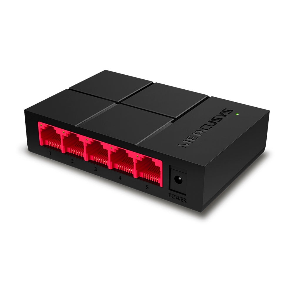 Encontraproduto.com.br - Switch de Mesa Mercusys MS105G, 5 Portas 10/100/1000Mbp, Preto - MCS0040